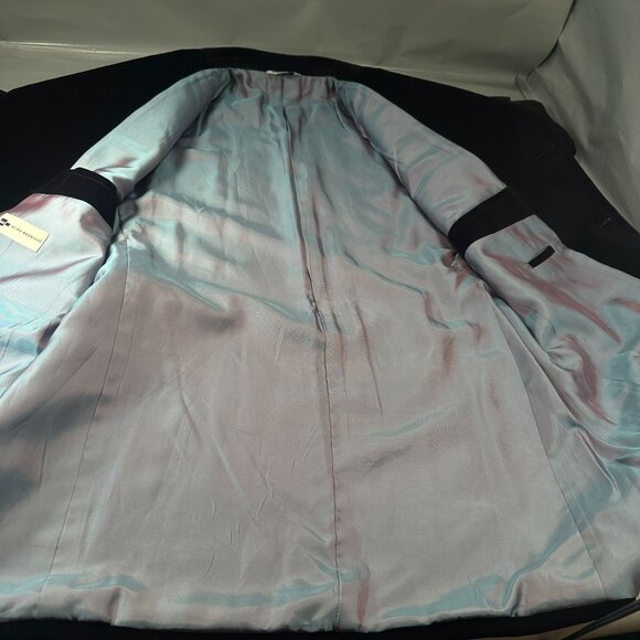 Wilke Rodriguez Single Breasted Mens Blazer 3 Button Velvet Sports Coat Jacket - Picture 9 of 16